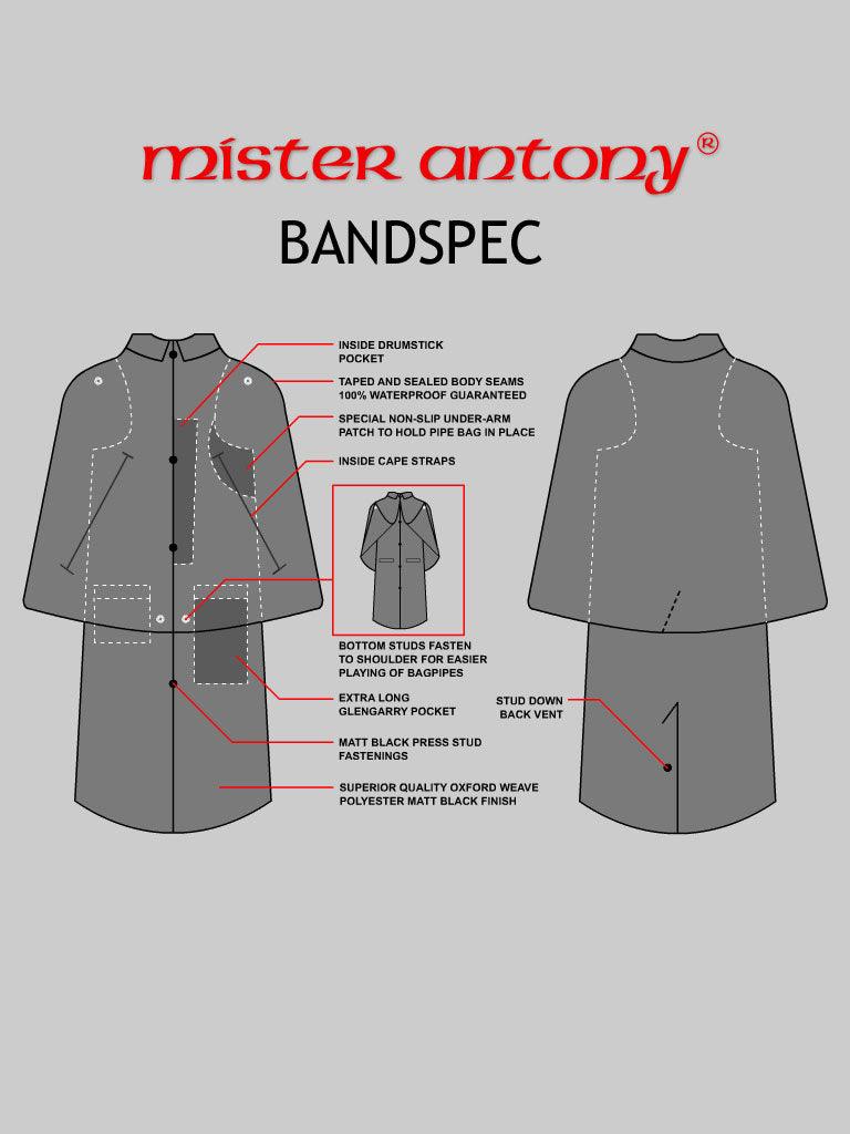 Band Spec Rain Cape - Kilberry Bagpipes