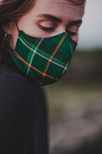 Celtic FC Official Tartan Facemask - Form Fitting - Kilberry Bagpipes